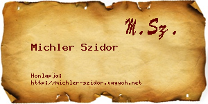 Michler Szidor névjegykártya